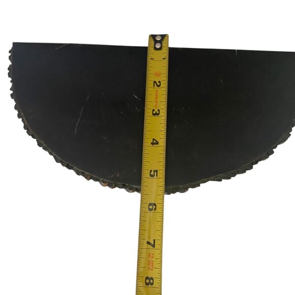 Black Carved Resin Faux Wood Wall Shelf Pedestal Console Bracket Pinecone Design - Picture 4 of 7